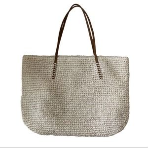 G.H. Bass & Co. Cream Woven Shoulder Bag